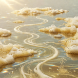 Champagne island-route motif, conceptual and not for navigation